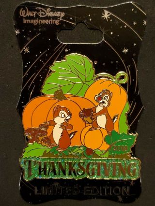 Disney Wdi Chip And Dale Happy Thanksgiving 2018 Le 250 Cast Pin