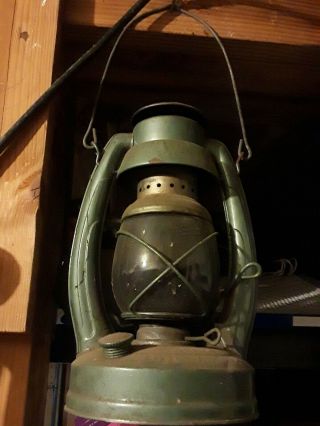 Vintage Embury Mfg.  Co.  No.  2 Air Pilot Kerosene Lantern Warsaw Ny