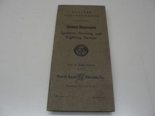 March 1918 Dodge Brothers Dealers Instructions Ignition Starting Lighting System