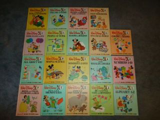 Set Of 19 Volume Books Walt Disney Fun - To - Learn Library 1986 Bantam Complete Set