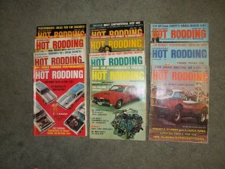 11 Vintage Popular Hot Rodding Magazines - 1969 - All Different - Vg Cond.