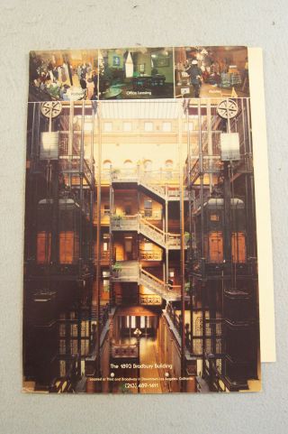 The 1893 Bradbury Building Photo Application For Corresponding Club Memberships