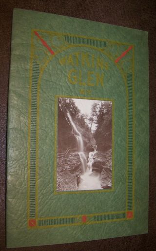 C1906 Antique Guide Book Watkins Glen Ny History Souvenir Book Seneca Lake,