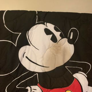 Vintage Mickey Mouse Comforter Blanket Twin Size Classic Disney Red Black Disney 4