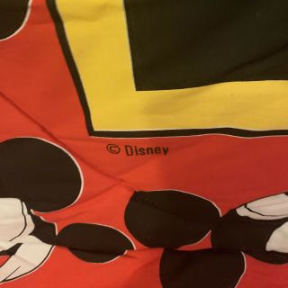 Vintage Mickey Mouse Comforter Blanket Twin Size Classic Disney Red Black Disney 6