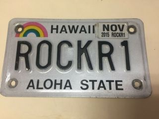 2006 Vanity Motorcycle Hawaii License Plate Rockr1 Rocker