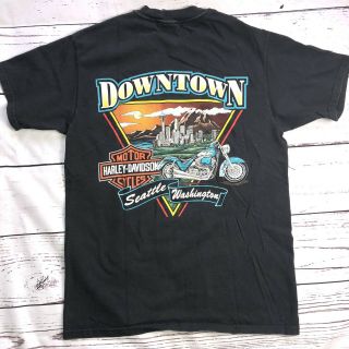 Vintage 1998 Harley - Davidson Sportster Seattle Washington Black T Shirt Medium