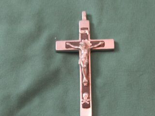 VINTAGE ANTIQUE CRUCIFIX WITH SKULL AND CROSSBONES PRIMATIVE 4 