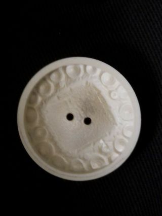 Rare Vintage Buffed Celluloid Button Pink & White White Bubble/Circles 3