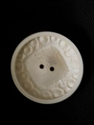 Rare Vintage Buffed Celluloid Button Pink & White White Bubble/Circles 4