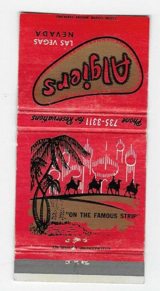 Vintage Matchbook Cover Adv.  Algiers In Downtown Las Vegas,  Nevada