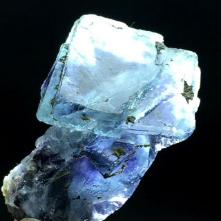 47.  5gNatural Purple Phantom Cube Blue Fluorite Mineral Specimen/Inner Mongolia 2