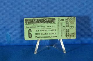 Vintage Ticket Opera House Circa 1900 