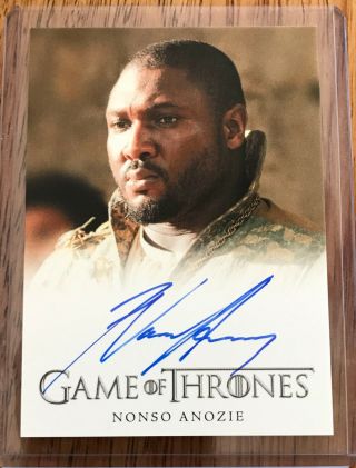 Nonso Anozie - Game Of Thrones Season 2 Two Autograph Card Rittenhouse