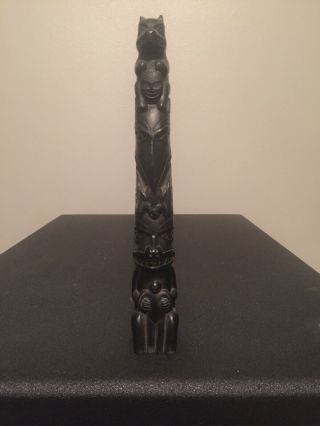 Black African Culture Wooden Statue 10.  5” Tall Home Decor Tiki Heads
