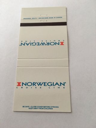 Vintage Matchbook Cover Matchcover Norwegian Cruise Ship Line Lines