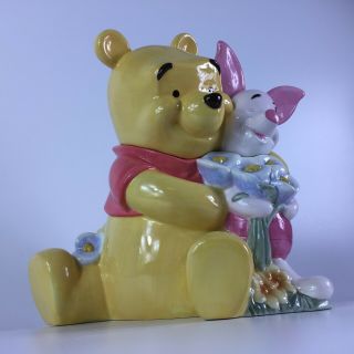 Walt Disney Winnie The Pooh And Piglet Ceramic Cookie Jar