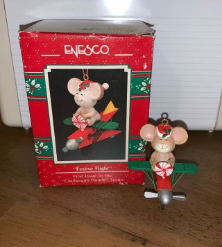 Enesco - First Issue Clothes Pin Parade - Festive Flight