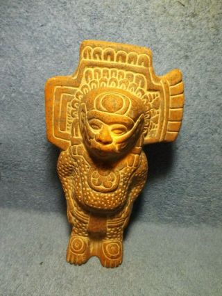 Aztec/Mayan Inca style clay figurine,  8 