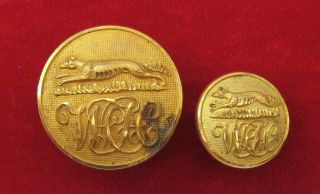 Whaddon Chase Hunt Large & Small Gilt Buttons