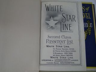 Rare White Star Line - S.  S.  Adriatic - 2nd Class Passenger List - August 17,  1921