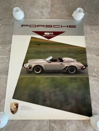 Factory Porsche Showroom Poster 1989 Speedster Never Displayed