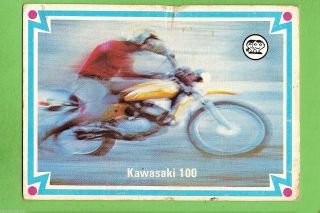 D215.  1974 Scanlens Choppers & Hot Bikes Card 2 Kawasaki 100cc