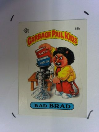 Bad Brad 18b 1985 Topps Series 1 Garbage Pail Kids - Matte Back