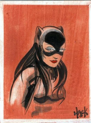 Women Of Dc By Cryptozoic - Color Sketch Card By Robert Hack - Bat Girl