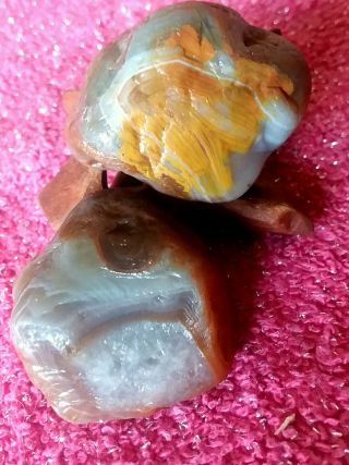 Lake Superior Agate 2.  7 Ounce Pair,  Buy 4 Of My Listings,  Get