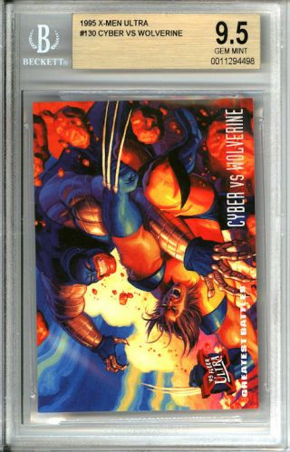 Cyber Vs.  Wolverine 1995 X - Men Fleer Ultra - Beckett Bgs 9