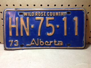 1973 Alberta License Plate Hn - 75 - 11