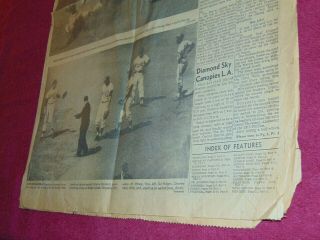 SEPT.  30,  1959 LOS ANGELES NEWSPAPER: DODGERS WIN NATIONAL LEAGUE PENNANT 3