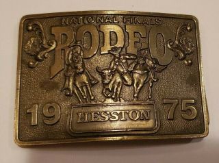 Vintage 1975 Hesston National Finals Rodeo Ltd Ed Collector Buckle