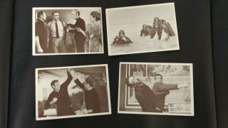 4 Different 1966 James Bond Trading Cards 6,  34,  35 & 48