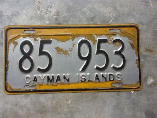 Cayman Islands License Plate 85 953