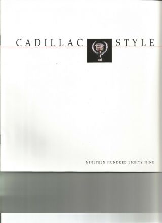 1989 Cadillac Cimarron,  Seville,  Eldorado,  Fleetwood And Deville Sales Brochure