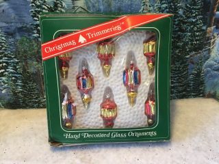 Vintage Glass Christmas Ornaments Bradford Christmas Trimmeries 1988