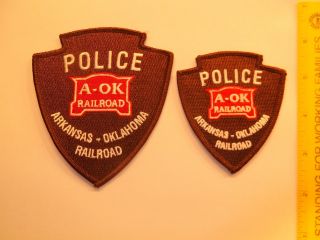 Railroad Police Arkansas & Oklahoma Railroad Police Patch Set