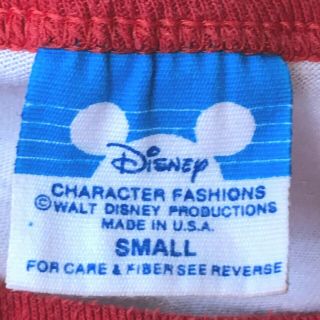 Vintage 1980s Mickey Mouse Raglan T Shirt size S Walt Disney Productions USA S6 6