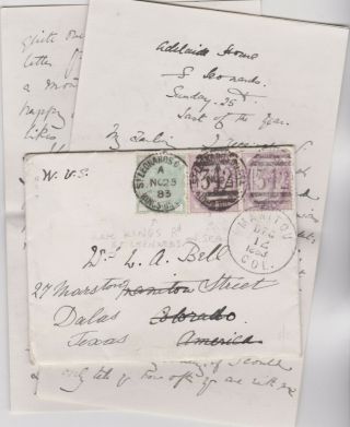 1883 Rare Kings Road St Leonards On Sea Cover With Stamps Redirect To Dalas Usa