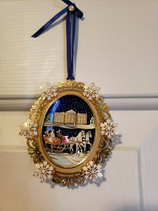 2004 White House Historical Association Christmas Ornament - Hayes Sleigh Ride