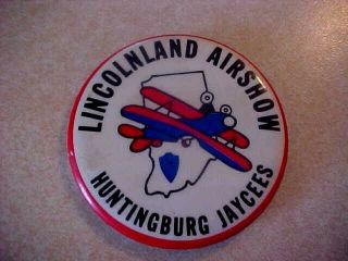 Vntage Lincolnland Airshow Huntingburg (indiana) Jaycees Pinback Pin