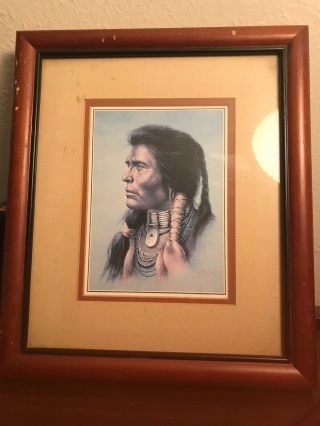 Vintage Bill Hampton Print Native American 1900 - 60.