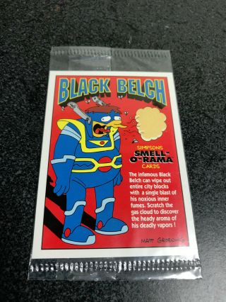 The Simpsons 1994 Skybox Black Belch - Smell - O - Rama Promo Card Bongo B4 -