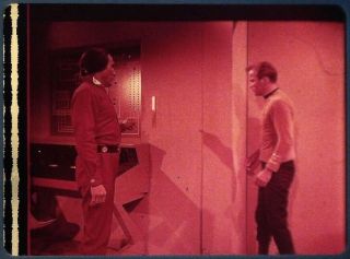 Star Trek Tos 35mm Film Clip Slide Space Seed Khan And Kirk In Hallway