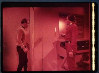 Star Trek TOS 35mm Film Clip Slide Space Seed Khan and Kirk in Hallway 2