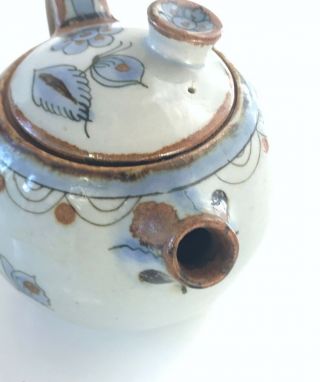 EL PALOMAR Pottery,  Blue Birds Butterflies Teapot,  Ken Edwards Collectible - SM 5