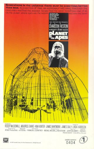 Planet Of The Apes 1999 20th Century Limited Edition Set Of 5 Poster Prints