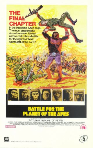 PLANET OF THE APES 1999 20TH CENTURY LIMITED EDITION SET OF 5 POSTER PRINTS 5